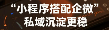 小程序搭配企微,私域沉淀更稳!